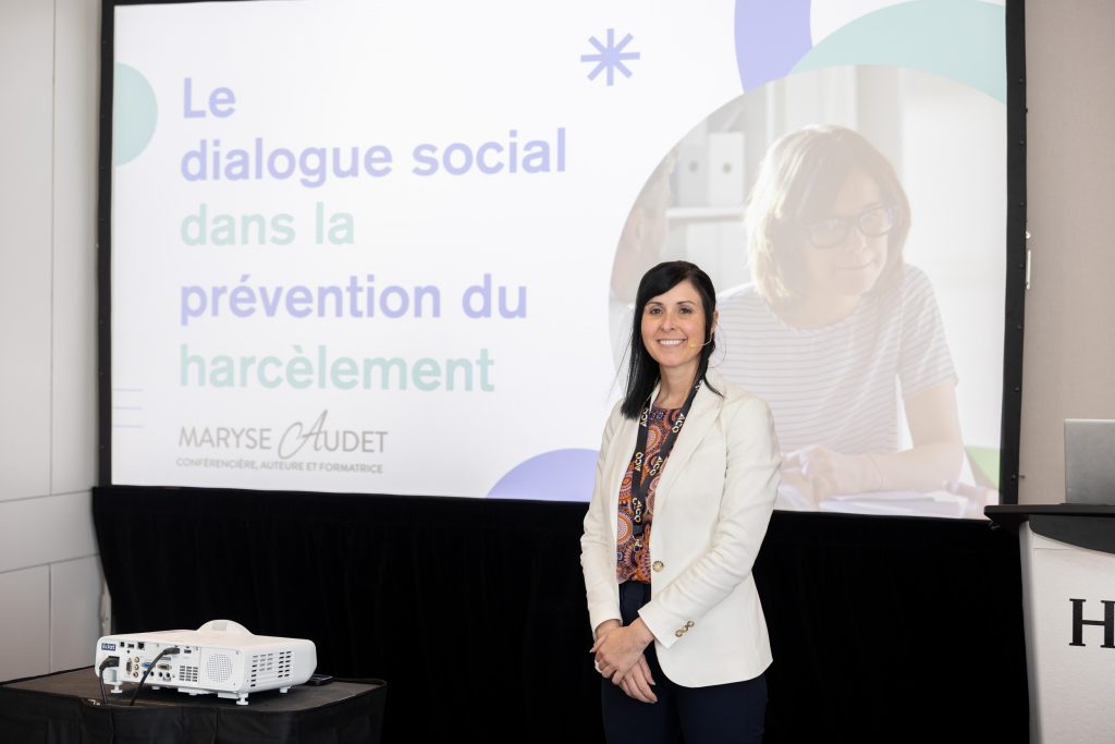 Atelier sur le dialogue social dans la prévention du harcèlement animé par Maryse Audet