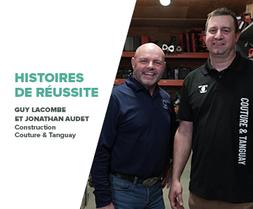 Guy Lacombe et Jonathan Audet de construction Couture et Tanguay pour compétences construction