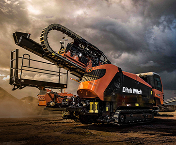 Gros plan du Brandt Ditch Witch